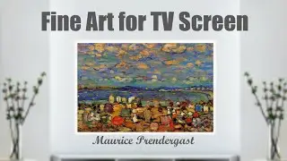 [Fine Art TV Screensaver] Maurice Prendergast's Beautiful Paintings & Jazz | 19 C American Art