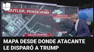 ¿En qué lugar estaba el atacante? Te mostramos en un mapa desde dónde le dispararon a Trump