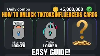 UNLOCK TIKTOK AND INFLUENCERS CARD! HAMSTER KOMBAT DAILY COMBO TODAY!