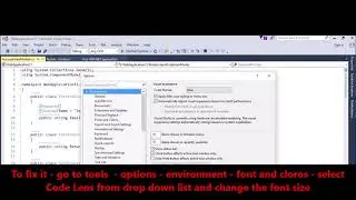 Visual Studio - Change font size of Code Lens