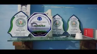 Glass Award shields printing