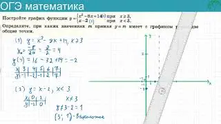 Строим кусочную функцию из номера 22  ОГЭ математика