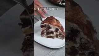 Летний торт с фруктами #тортбезвыпечки #тортнасковороде #торт #тортсфруктами #тортбездуховки