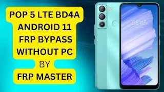 Techno POP 5 LTE Frp Bypass Android 11 || Techno BD4a Google Account Remove || Without Pc