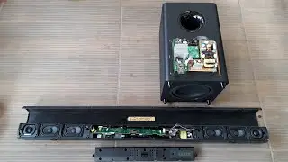 jbl  Soundbar 2.1 (bar 2.1) Look inside (Disassembled) Teardown (Desmontado) Por dentro