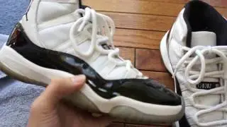 Jordan 11 Concord Mesh Cleaning (Before and After)