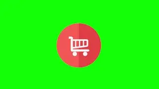 Animated Cart Icon Green Screen