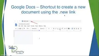 Create documents quickly using google's new shortcut -  .new link