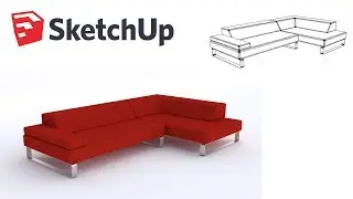 Designing a living room sofa - 3d concept furniture - Sketchup 2019