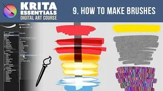 Krita Tutorial for Beginners - How to Create Brushes (Lesson 9) 🖌️