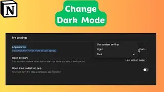 How to make notion dark mode