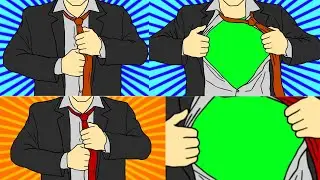 Super Hero Cartoon Transition | Green Screen | Graphics & Animation