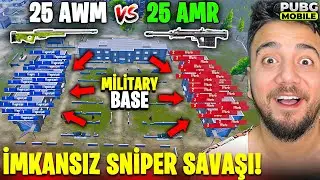 (ÇOKK ZOR) İMKANSIZ SNİPER SAVAŞI! 25 AMR vs 25 AWM! PUBG Mobile Ordu Savaşları