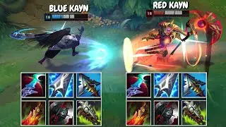 BLUE KAYN vs RED KAYN SAME BUILD FIGHTS & Kayn Pentakills!