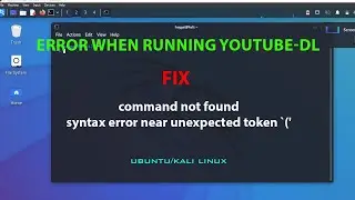 LINUX ERROR FIX: syntax error near unexpected token `(