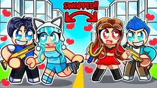 I SWAPPED GIRLFRIENDS With My BESTFRIEND For 24 Hours In Roblox RIVALS!