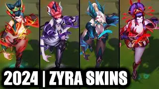 ALL ZYRA SKINS SPOTLIGHT 2024 | League of Legends