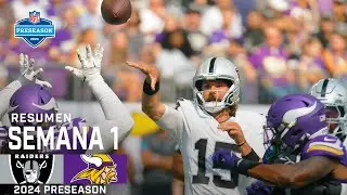 Las Vegas Raiders vs Minnesota Vikings | Pretemporada Semana 1 - NFL 2024 | Resumen en español