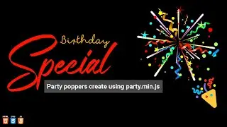 Party poppers create using party.js | NoorHUB