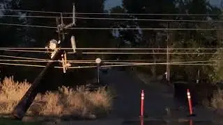 Severe thunderstorms knock down powerlines in Missoula near the Van Buren Street Foot Bridge