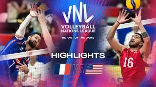 🇫🇷 FRA vs. 🇺🇸 USA - Highlights | Week 1 | Men's VNL 2024