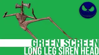 Long Leg Siren Head (Horror Thrills) Green Screen | Trevor Henderson Fan Made