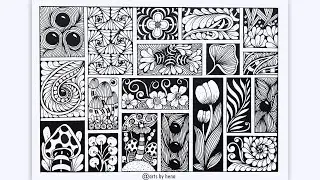 19 Zentangle Pattern For Beginners |Zentangle patterns |Doodle Pattern | Zen-doodle