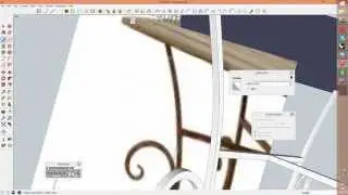 Кованный столик в SketchUp