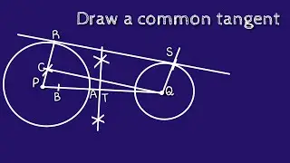 How to draw a common tangent to two circle of different radius 4 cm, 2.5 cm. shsirclasses.