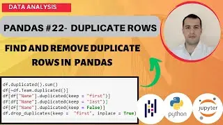 PYTHON PANDAS TUTORIAL #22 -   FIND AND REMOVE DUPLICATE ROWS IN PANDAS