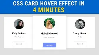 CSS Card Hover Effect in 4 Minutes | HTML CSS