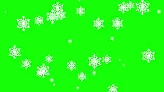 Falling snowflakes on Green Screen VFX 4K