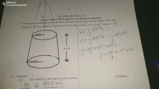 VOLUME OF SOLIDS: FRUSTUM OF A CONE