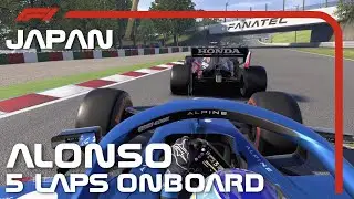 F1 2021 Gameplay Alpine - Fernando Alonso 5 Laps Onboard Race at Suzuka , Japan | F1 2021 Mod