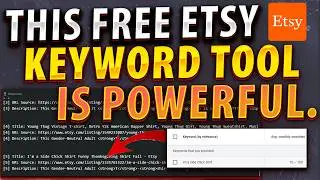 AI Powered Etsy Keyword Research Tool Is FREE?