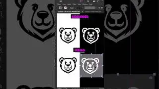 Convert the black logo to white, invert logo in adobe illustrator tutorial