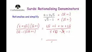 Rationalising Denominators - Corbettmaths