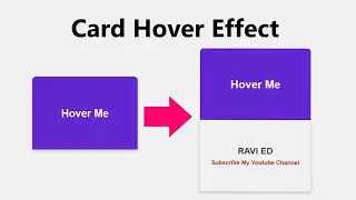 Card hover effect using html and css