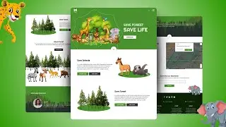 Responsive Animal Website Using HTML CSS Bootstrap & JavaScript | Pet Website Design