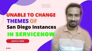 How to change Theme in ServiceNow Instances which is on San Diego Version ? Engineer Vineet Jajodia
