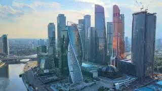 Москва Сити 2022 с высоты птичьего полёта