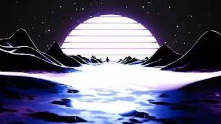 Synthwave Art Cyberpunk Retrowave 80's Nighttime Motion Background Landscape Scifi Cool VJ Loop