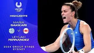 Maria Sakkari v Leylah Fernandez Highlights | United Cup 2024 Group B