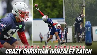 Christian Gonzalez SPECTACULAR One Handed CATCH at Patriots OTAS