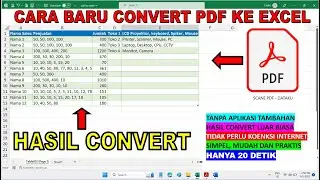 Cara Convert PDF ke Excel | Cara Baru