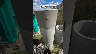 Собираем колонны из колец, бурение колодца. 