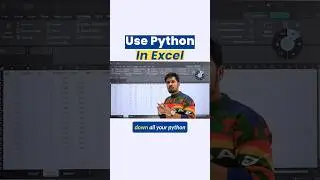 Use Python in Excel 🔥🔥🎯 #python #excel #programming