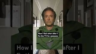 Robert Downey Jr. Fixes The TV 😎📺 #marvel #robertdowneyjr #drdoom #ironman #meme #shorts