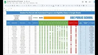 Automated Attendance Fee Record Template in Google Sheets