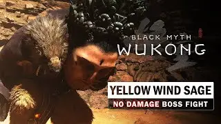 Black Myth Wukong - Yellow Wind Sage Boss Fight (No Damage Taken)